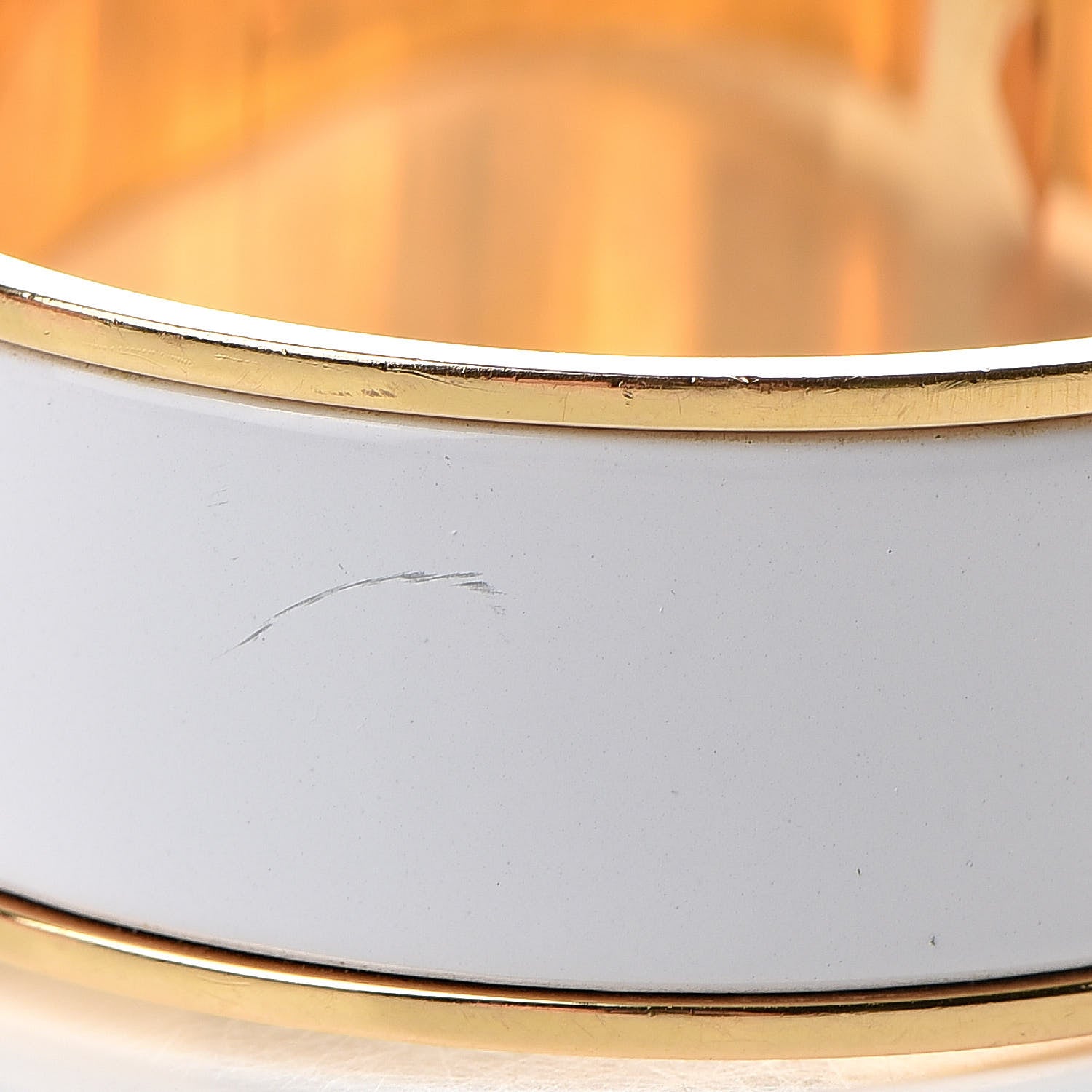 Hermes Enamel Wide Clic Clac H Bracelet PM White 6 of 7