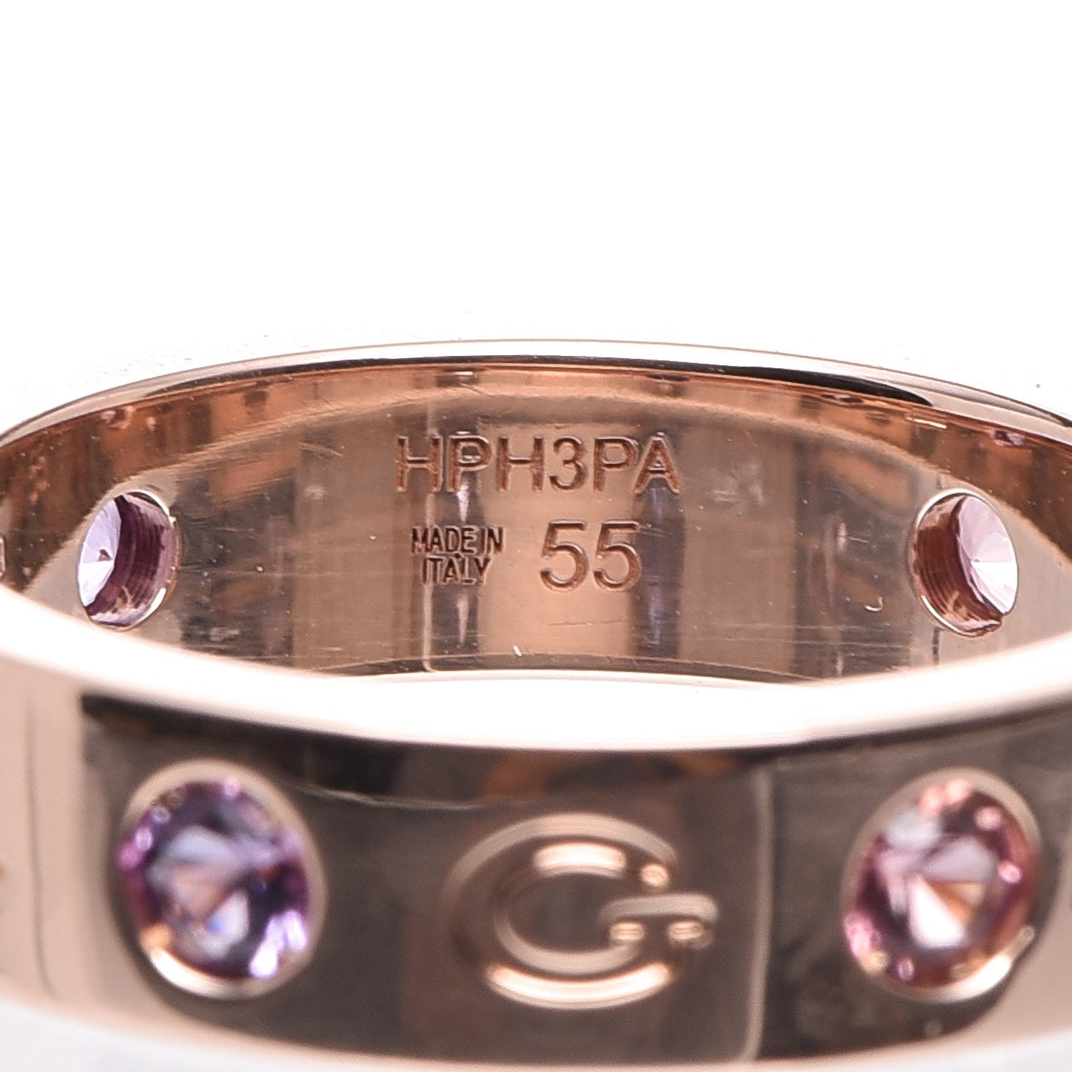 Bulgari 18K Rose Gold Diamond Amethyst Tourmaline Band Ring 55 7 6 of 6