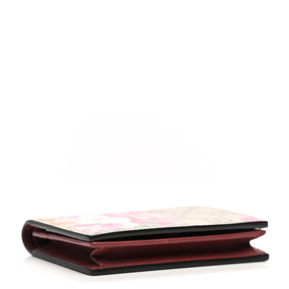Gucci GG Supreme Monogram Blooms Card Case Beige Multicolor Dry Rose 4 of 7