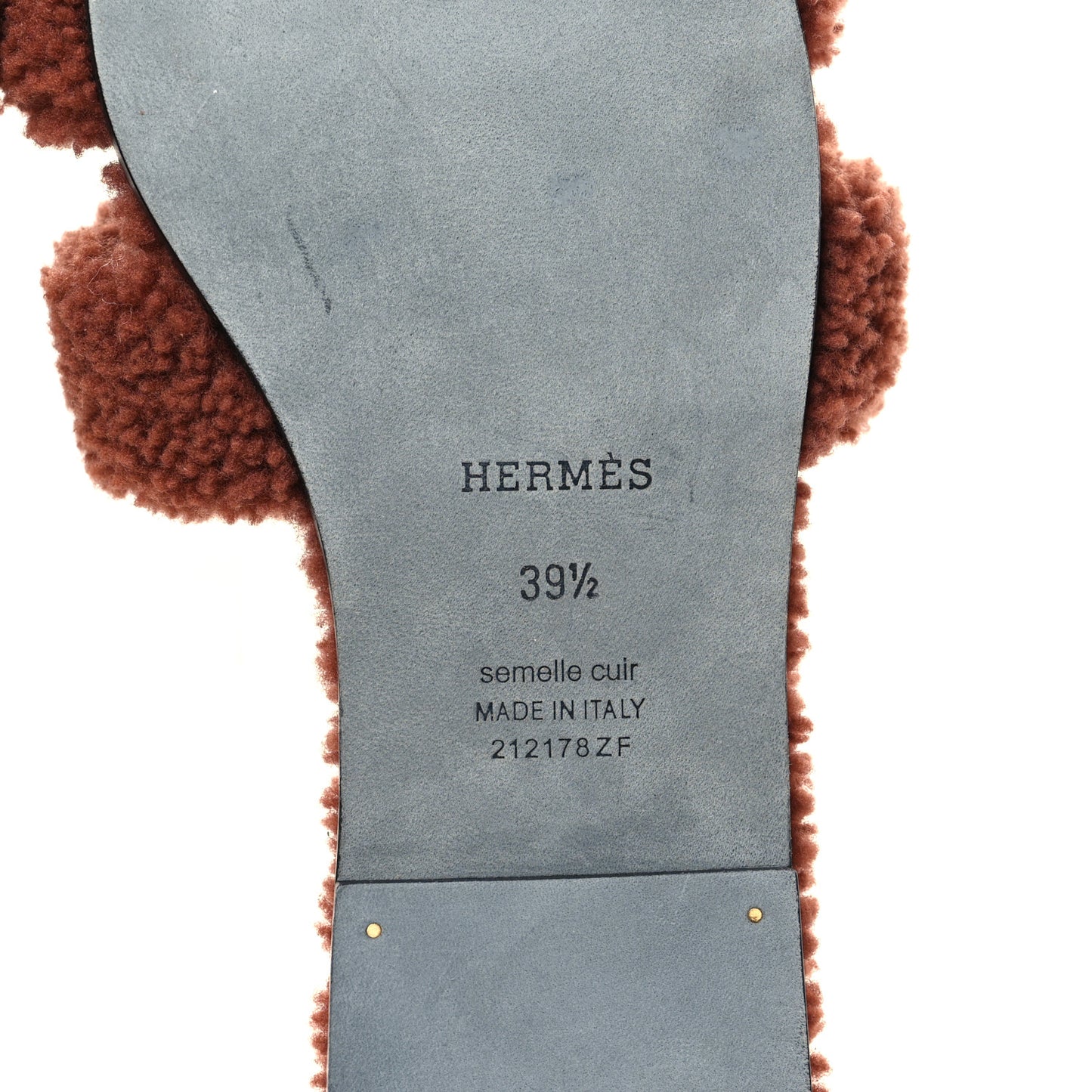 Woolskin Oran Sandals 39.5 Cognac