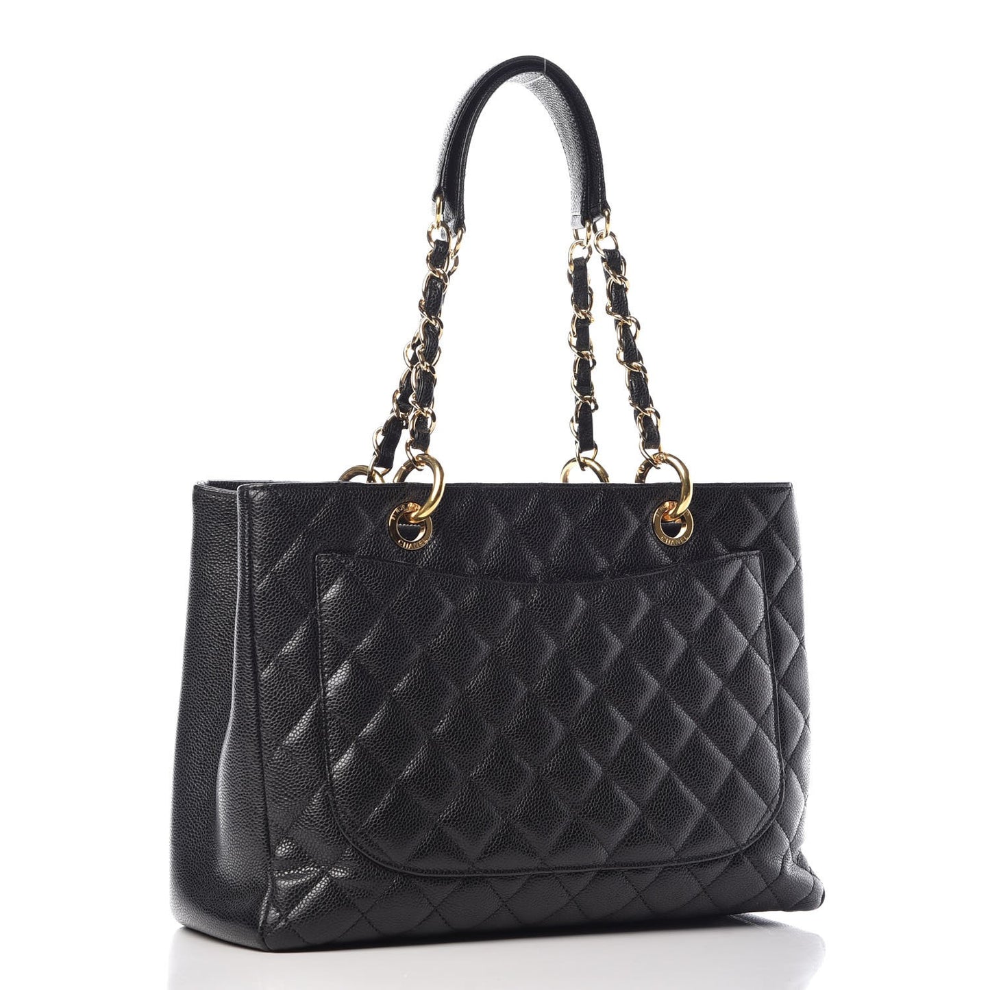 Caviar Quilted Grand Shopping Tote GST Black
