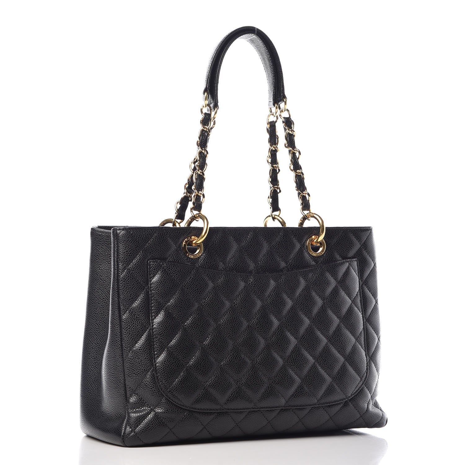 Chanel Caviar Quilted Grand Shopping Tote GST Black 3 of 14
