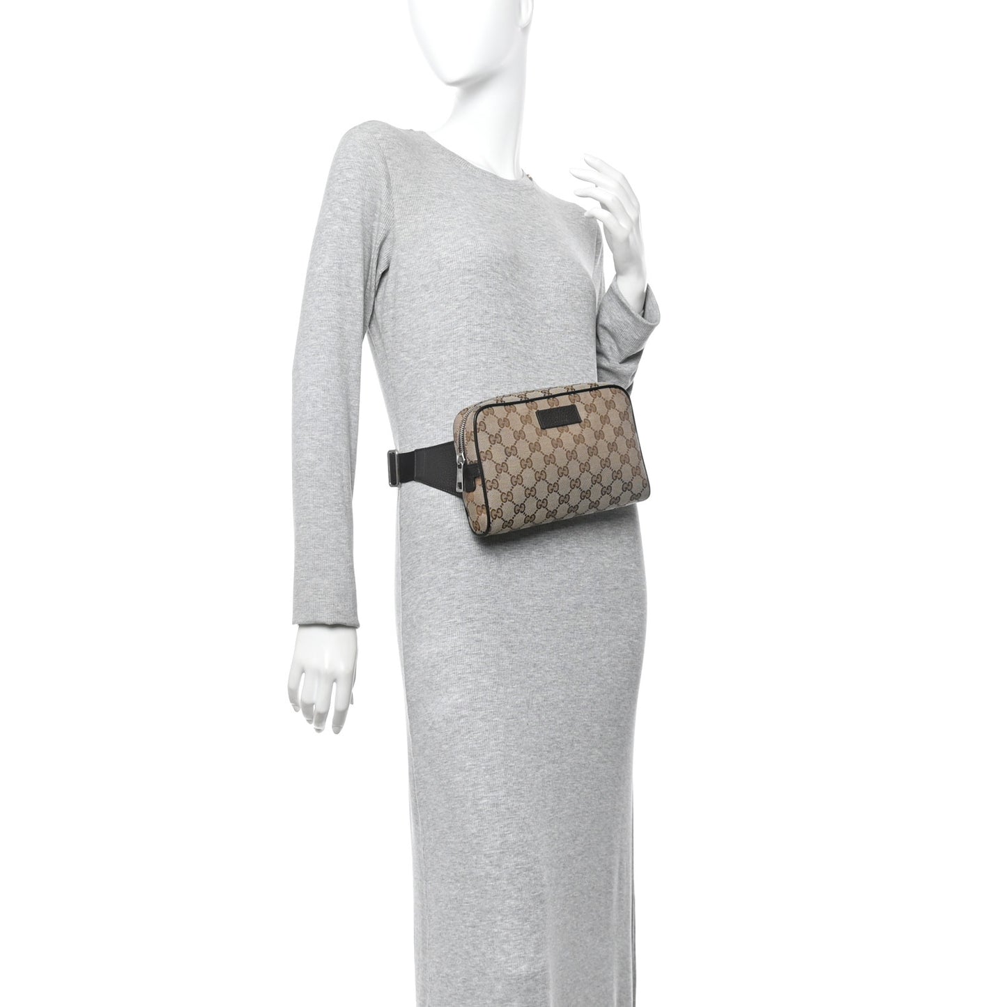 Monogram Dollar Calfskin Belt Bag Beige Ebony Testa di Moro Marrone Scuro
