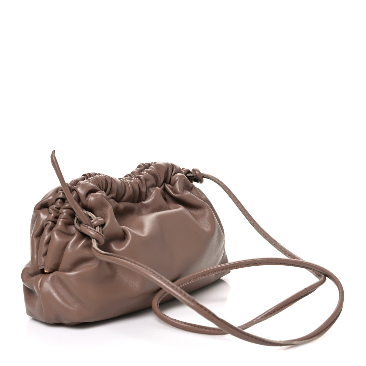 Lambskin Mini Cloud Clutch Biscotto