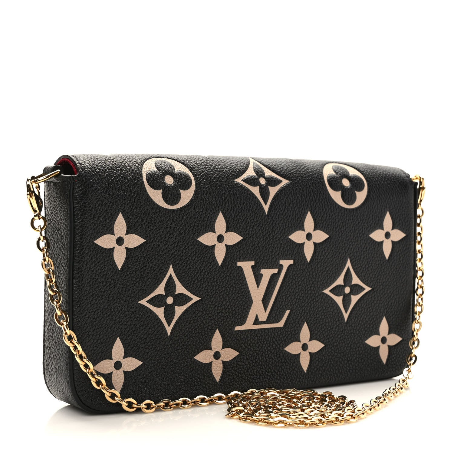 Louis Vuitton Empreinte Monogram Giant Felicie Pochette Black Beige 4 of 9