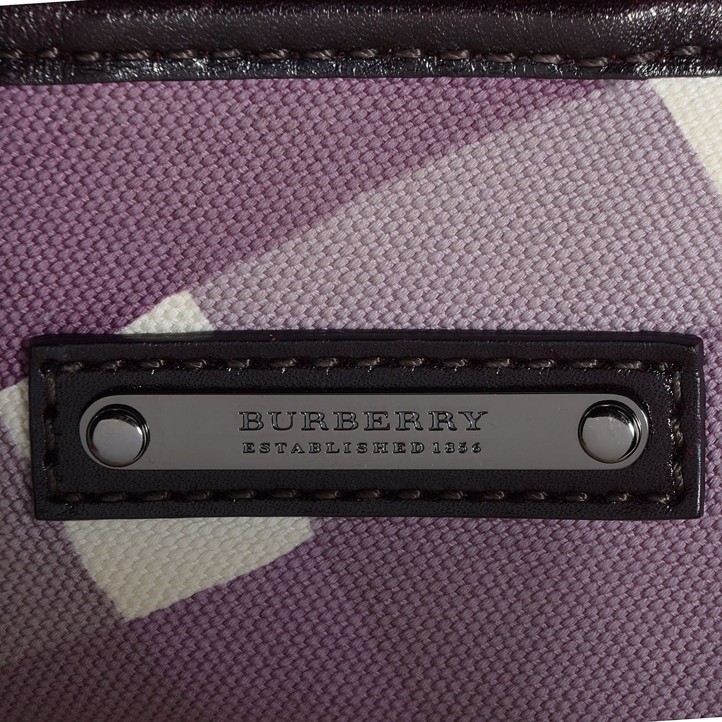 Canvas Check Print Tote