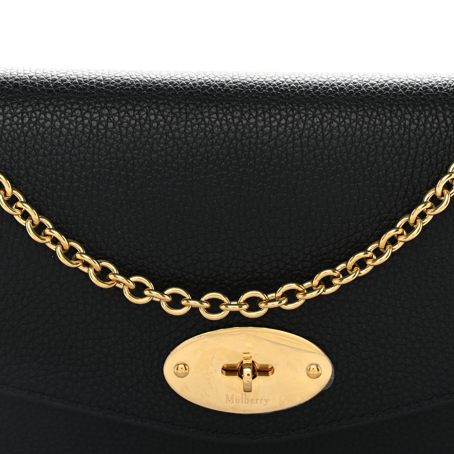 Small Classic Grain Calfskin Darley Clutch Clay