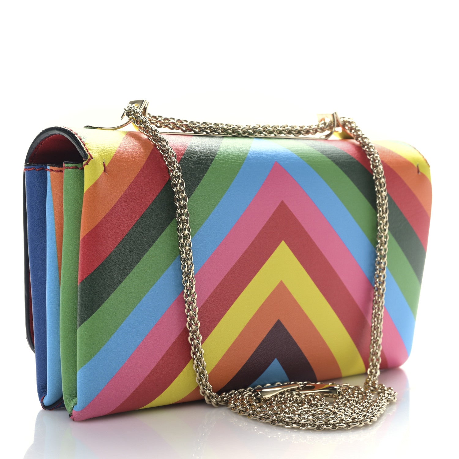 Valentino Garavani Vitello 1973 Va Va Voom Chain Shoulder Bag Multicolor 3 of 9