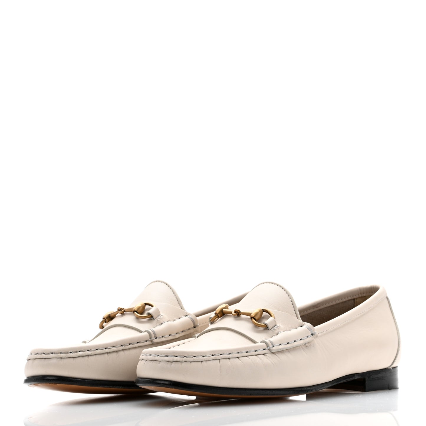 Lambskin Womens Brixton Horsebit Loafers 36 Mystic White