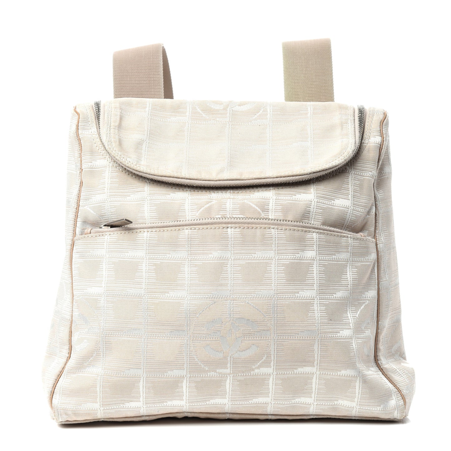 Nylon Travel Backpack Beige