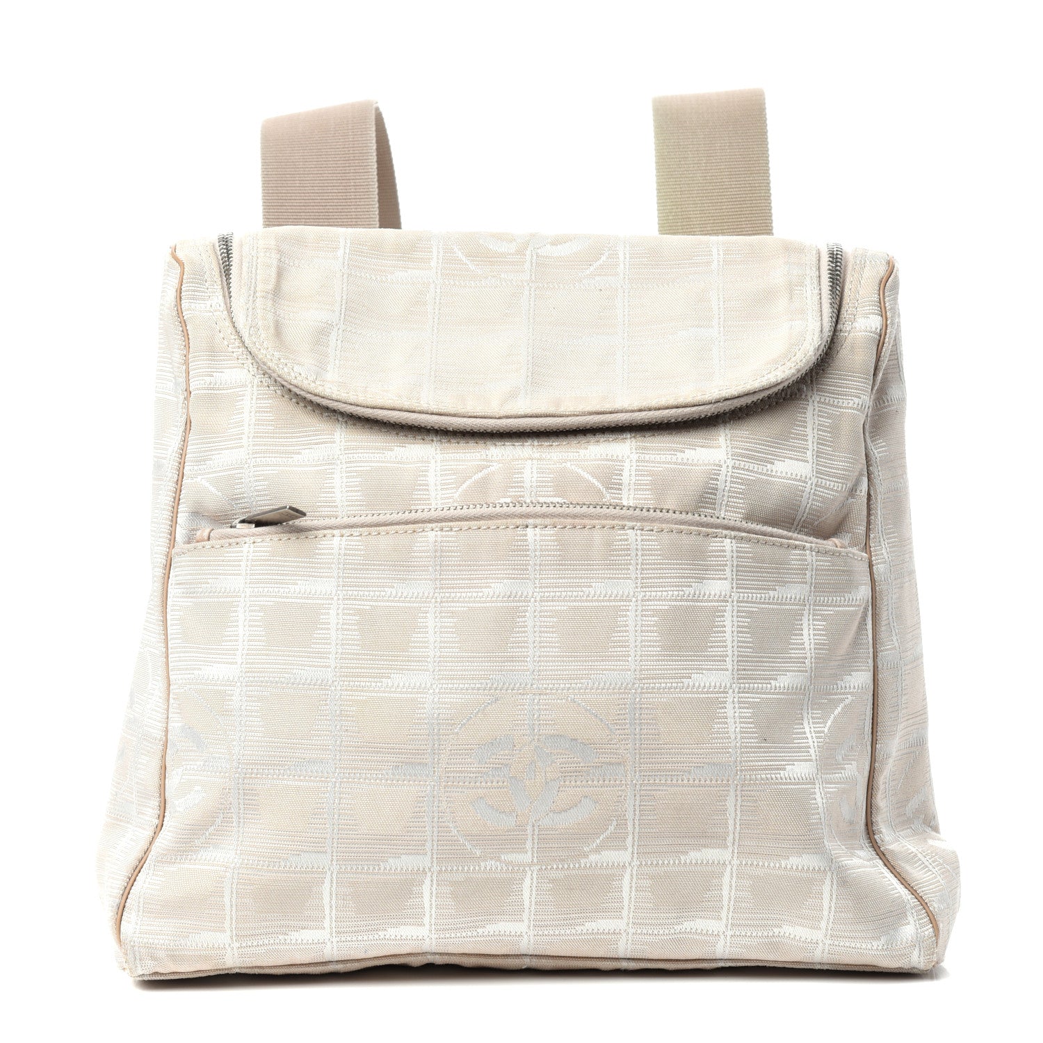 Chanel Nylon Travel Backpack Beige 1 of 10