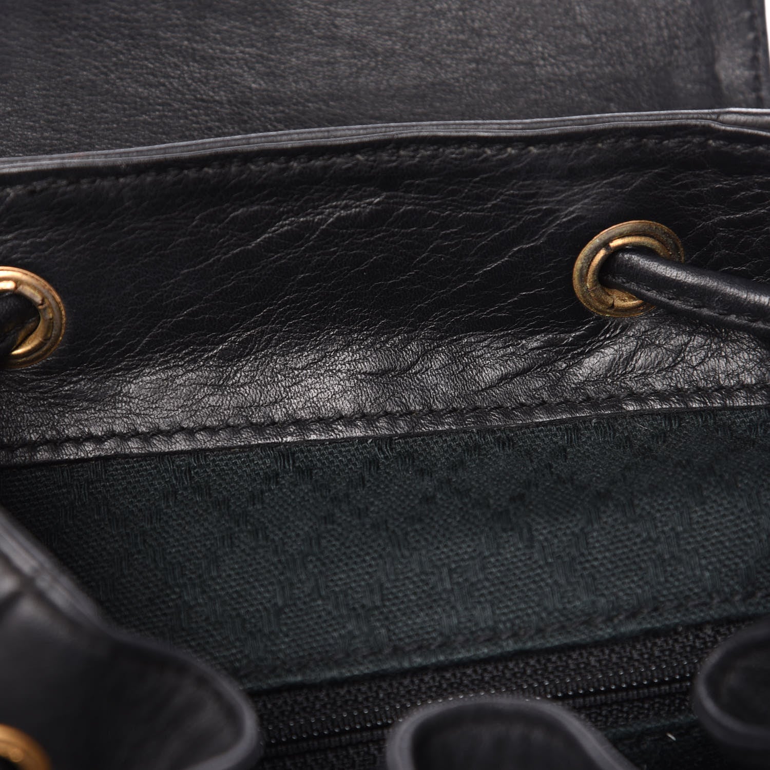 Gucci Calfskin Bamboo Backpack Black 9 of 17