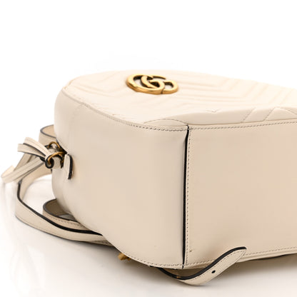 Gucci Calfskin Matelasse GG Marmont Dome Backpack White 7 of 11