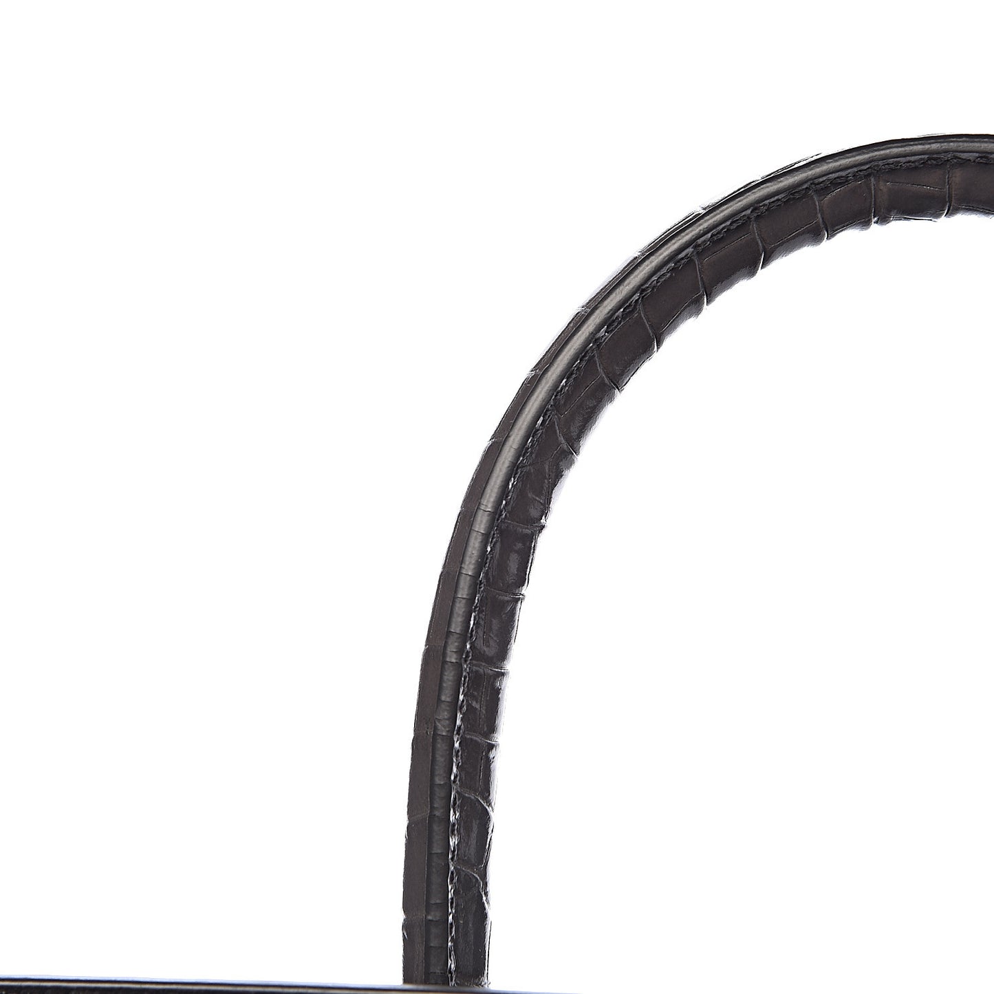 Crocodile Embossed Small Sac De Jour Asphalt