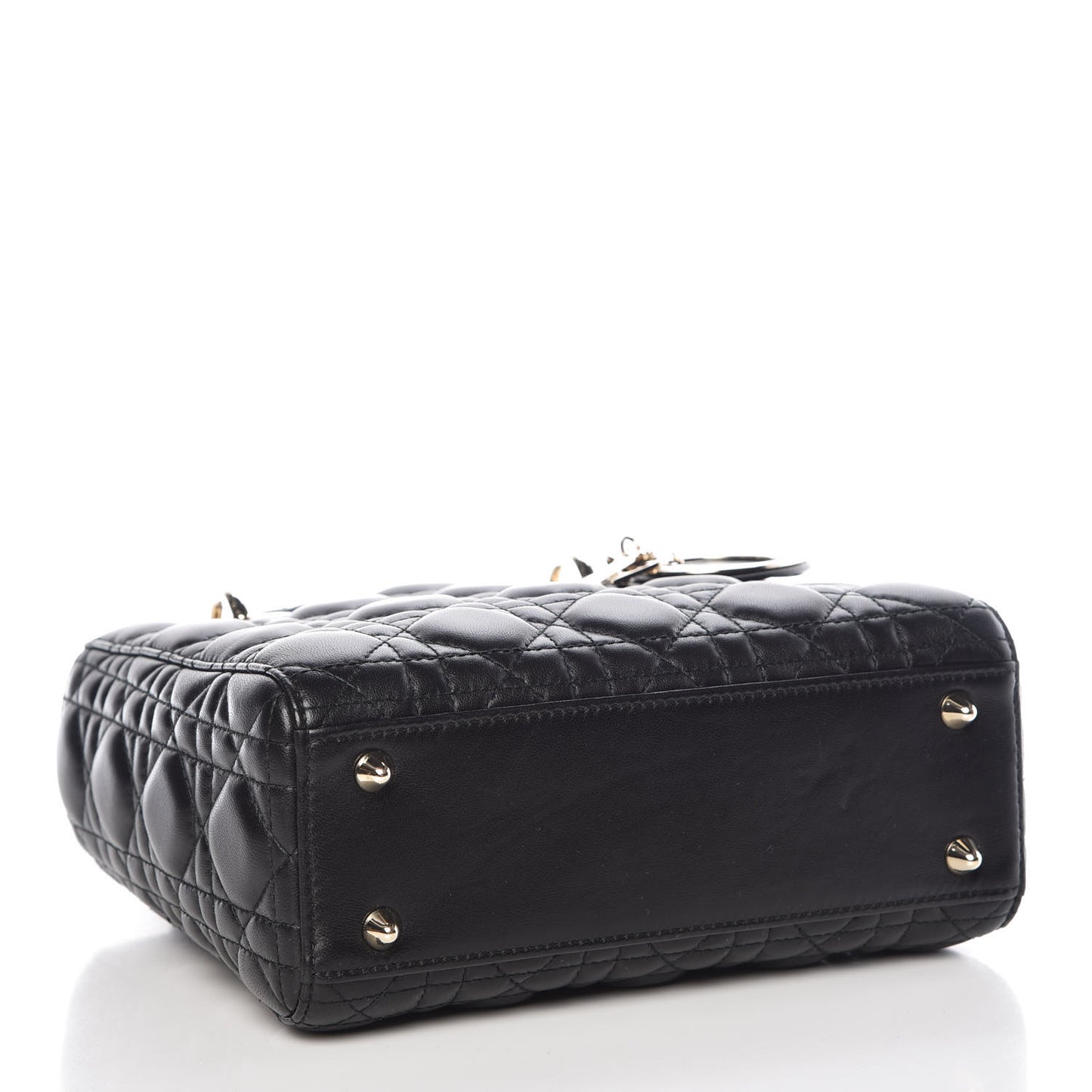 Lambskin Cannage Small Lucky Badges My Lady Dior Black