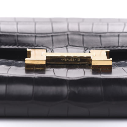 Hermes Matte Alligator Constance Wallet Black 9 of 17