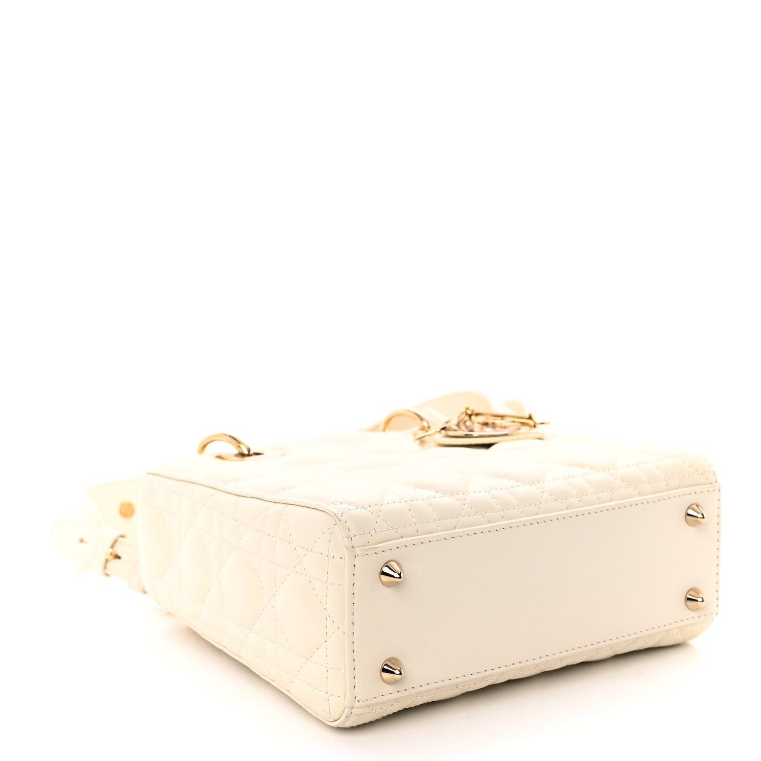 Christian Dior Lambskin Cannage Small My ABCDior Lady Dior White 4 of 10