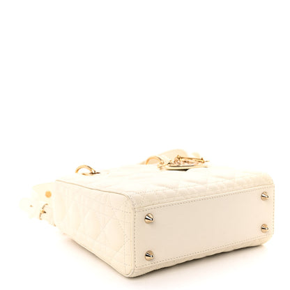 Christian Dior Lambskin Cannage Small My ABCDior Lady Dior White 4 of 10
