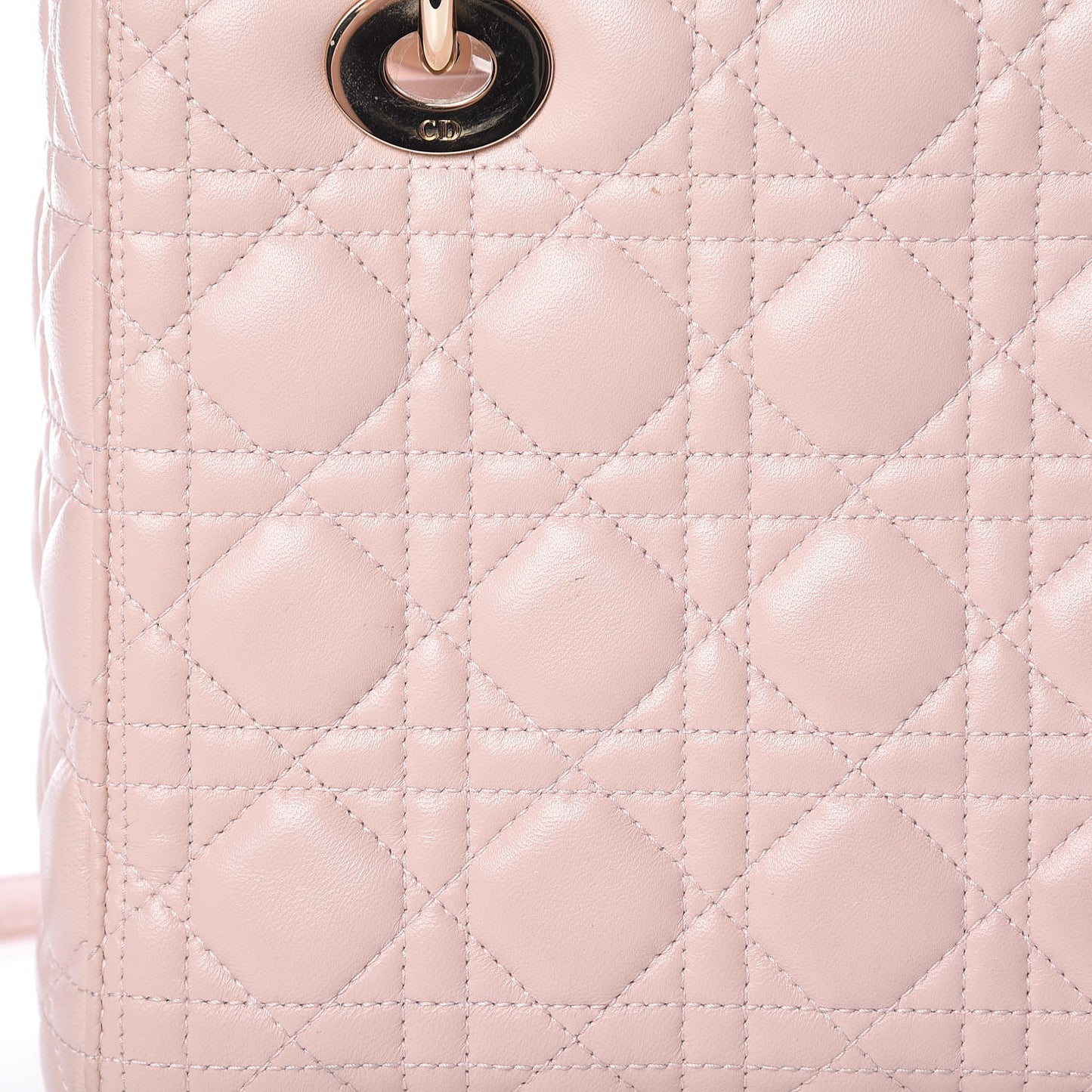 Lambskin Cannage Medium Lady Dior Light Pink