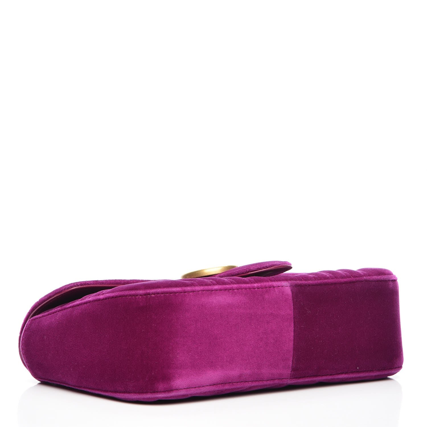 Gucci Velvet Matelasse Small GG Marmont Shoulder Bag Fuchsia Violet Cyclamen 4 of 7