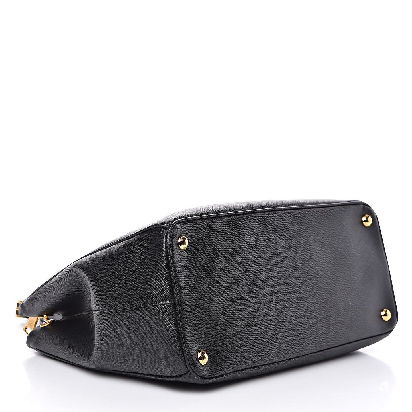Saffiano Medium Galleria Double Zip Tote Black
