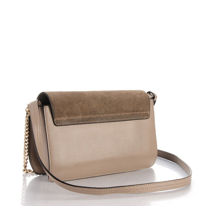 Chloe Suede Calfskin Small Faye Shoulder Bag Motty Grey 3 of 8