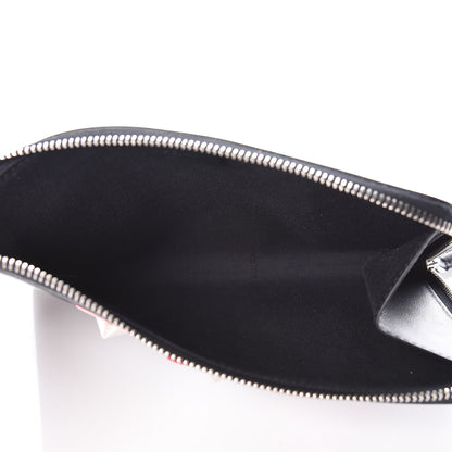 Fendi Vitello Heart Zip Around Pouch Black 5 of 10