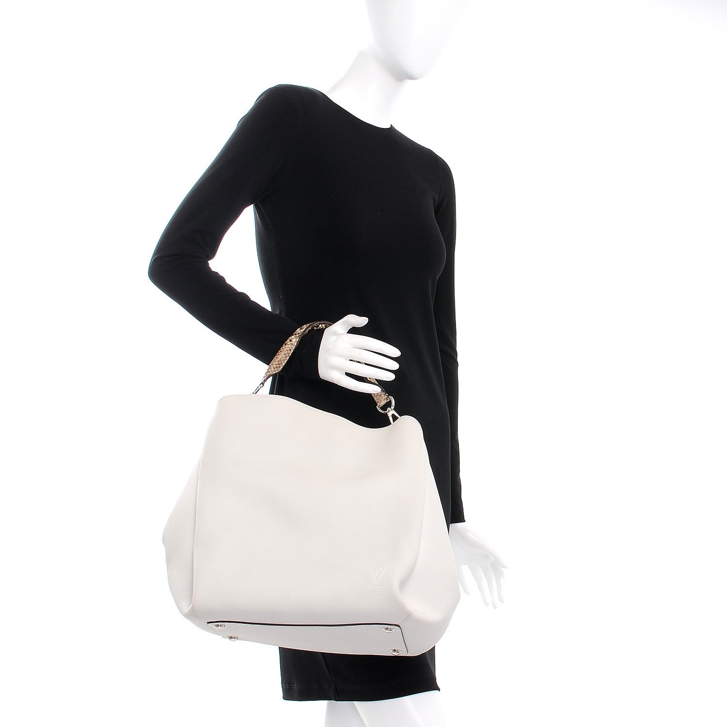 Louis Vuitton Veau Cachemire Python Babylone MM White 3 of 8