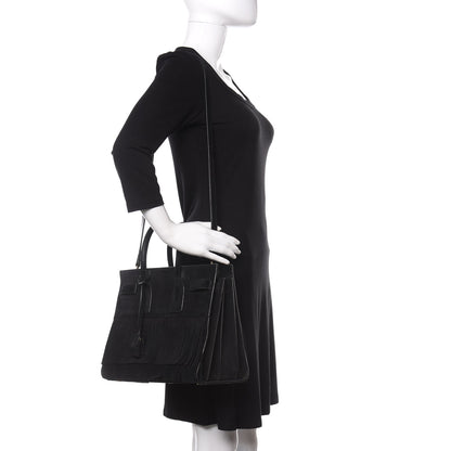 Saint Laurent Suede Fringe Small Sac De Jour Black 2 of 17