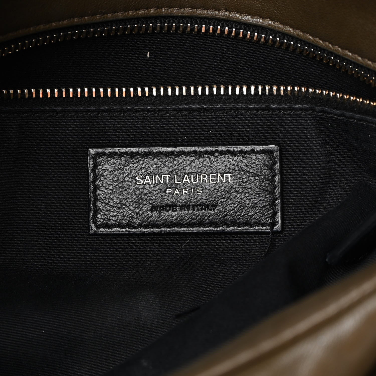 Saint Laurent Lambskin Quilted Medium Loulou Puffer Monogram Chain Satchel Seaweed 12 of 17