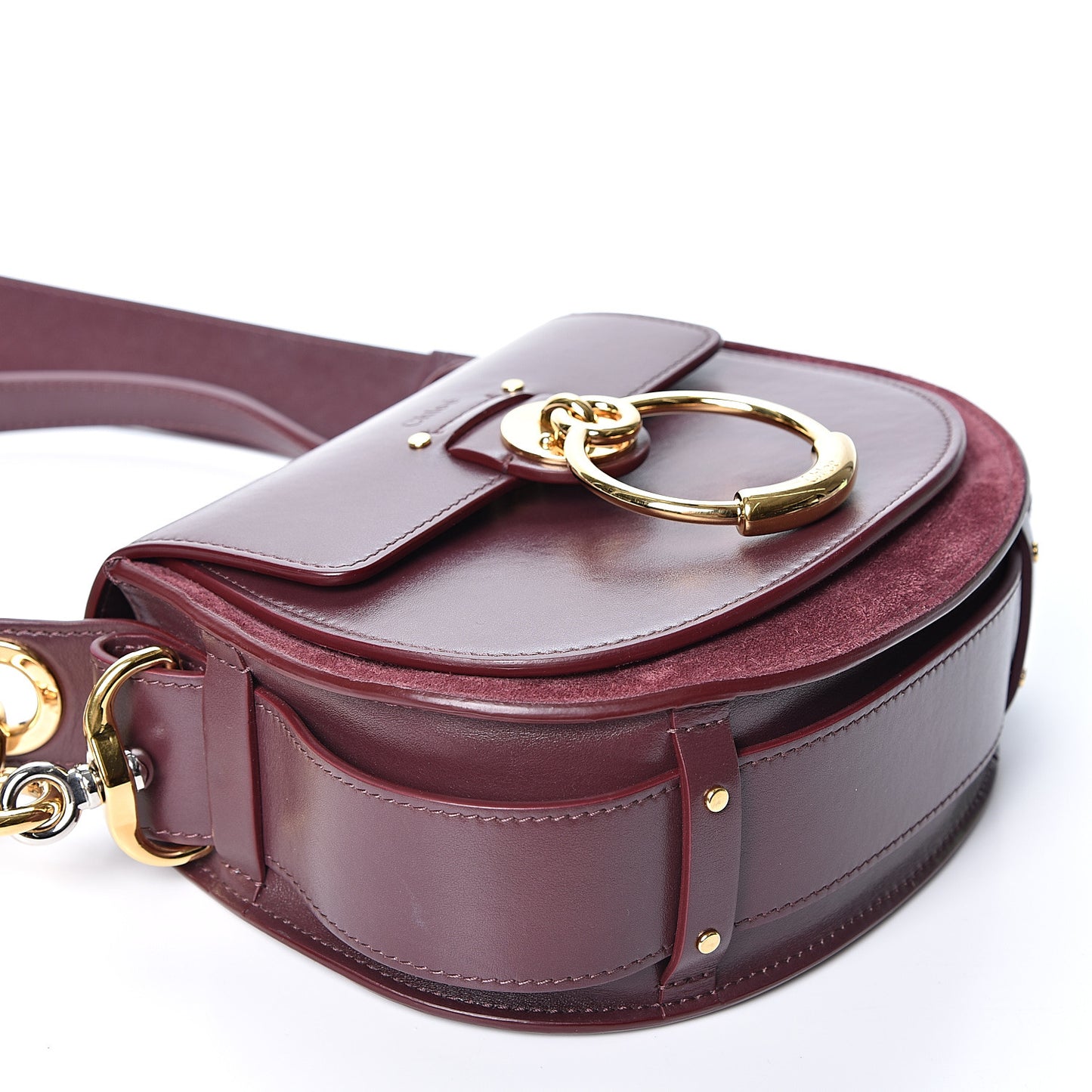 Calfskin Small Tess Bag Burnt Brown