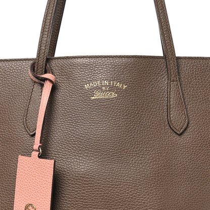 Gucci Dollar Calfskin Medium Swing Tote Grey Field Soft Pink 7 of 10