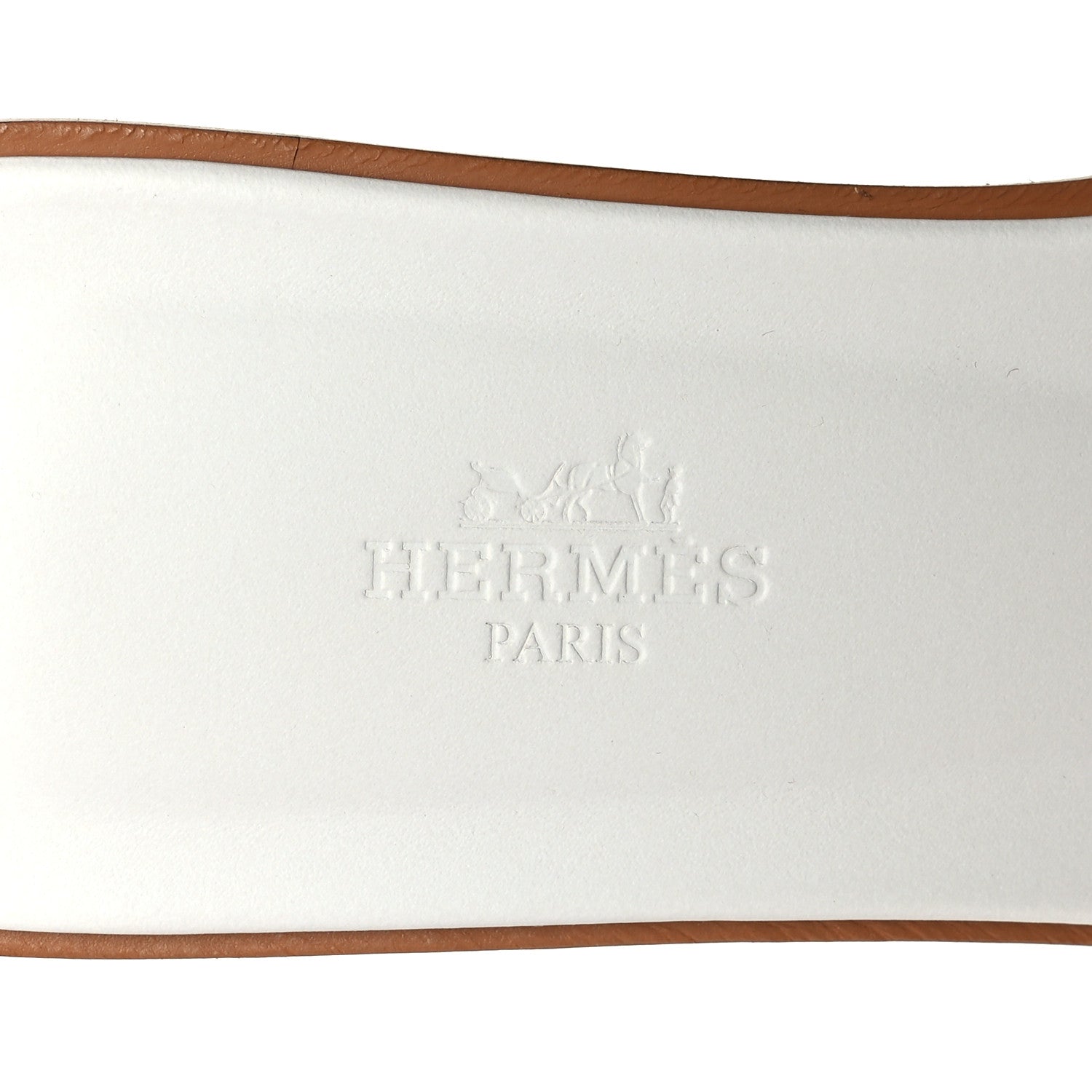 Hermes Box Calfskin Oran Sandals 38 White 7 of 9