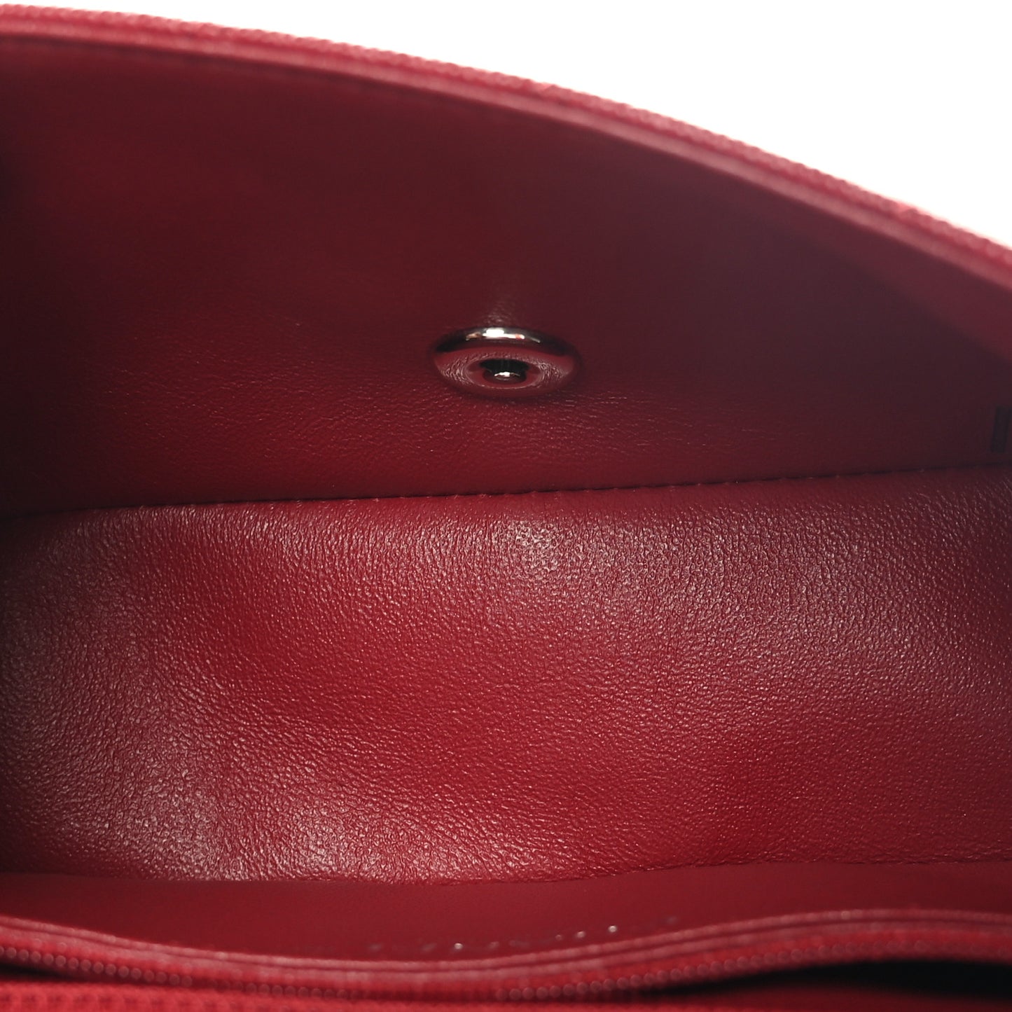Caviar Quilted Mini Rectangular Flap Red