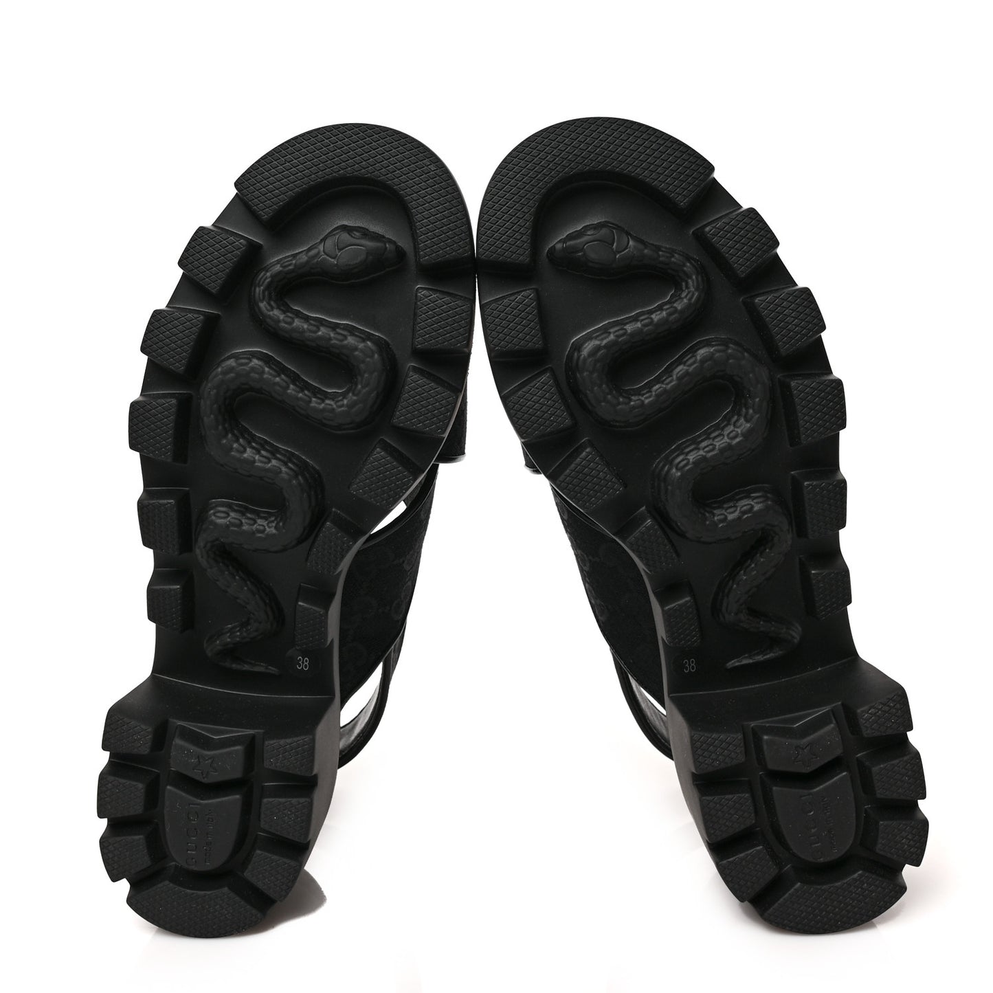Monogram Granada Kid Trip 40/72mm Lug Sole Sandals 38 Black