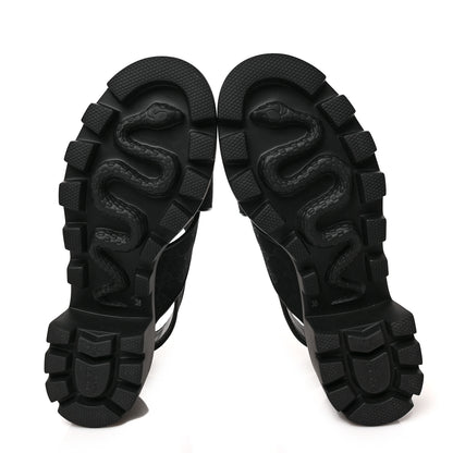 Gucci Monogram Granada Kid Trip 40/72mm Lug Sole Sandals 38 Black 5 of 8