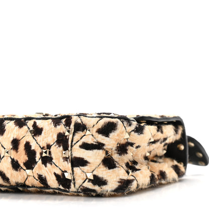 Valentino Garavani Calf Hair Leopard Print Small Rockstud Spike Shoulder Bag 9 of 10