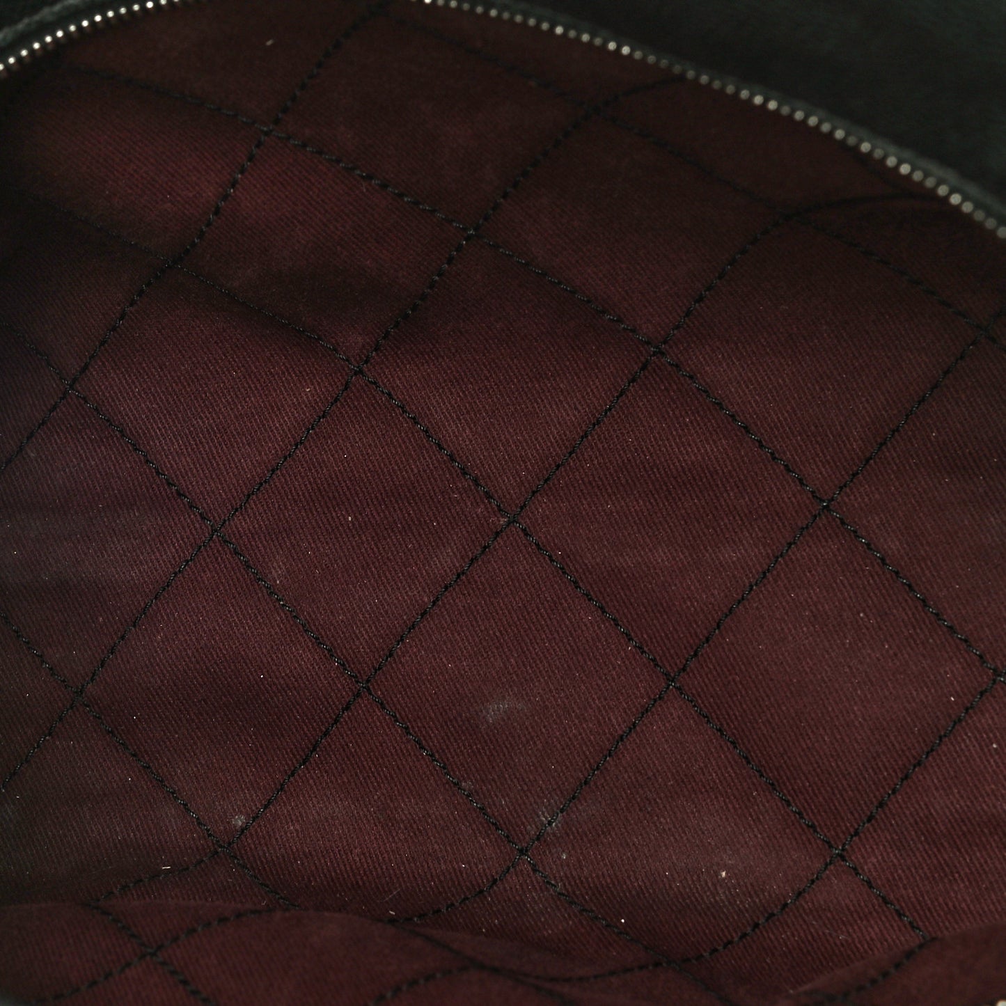 Caviar Quilted Small Deauville Bowling Bag Black