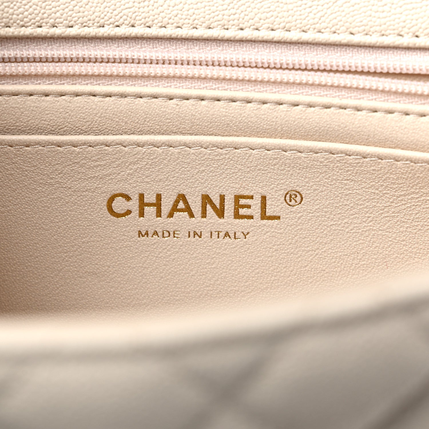 Chanel Caviar Quilted Mini Top Handle Rectangular Flap Beige 6 of 9