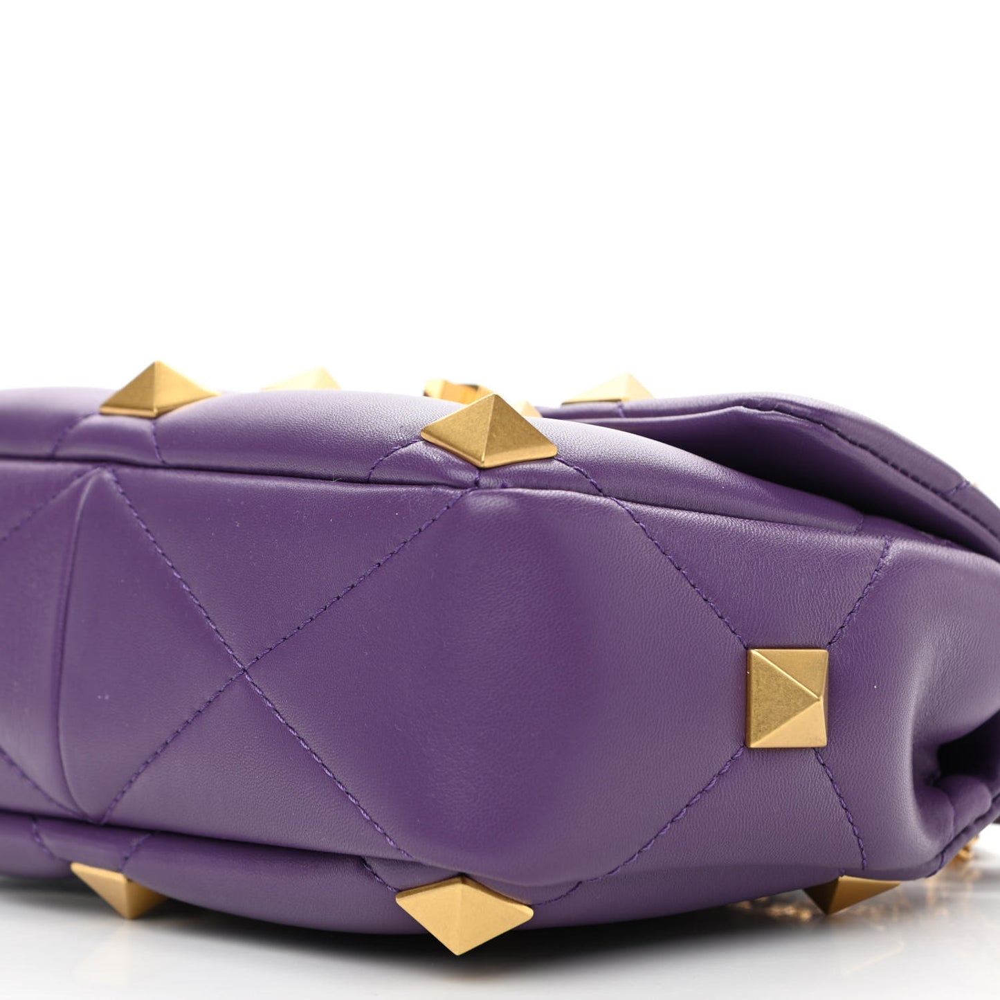 Nappa Medium Roman Stud Shoulder Bag Indian Violet