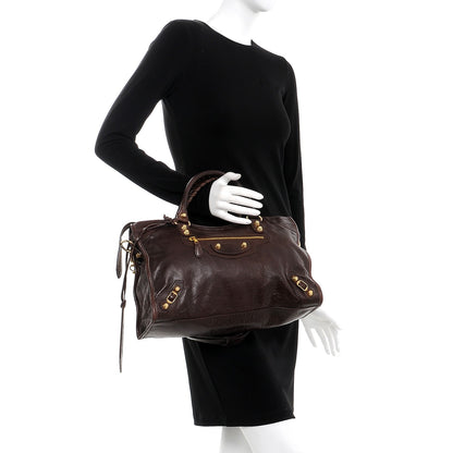Balenciaga Agneau Giant 12 Gold Hardware City Cigare Fonce 3 of 8
