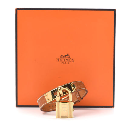 Hermes Stainless Steel Courchevel 20mm Kelly Cadena Quartz Watch Gold 5 of 5
