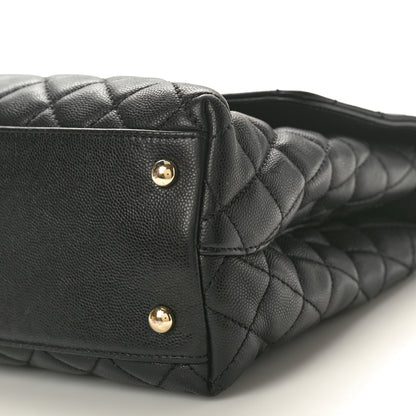 Chanel Caviar Quilted Medium Coco Handle Flap Black 10 of 10