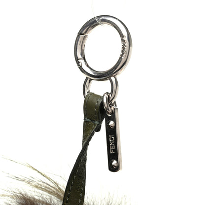 Fendi Fox Mink Rabbit Fur Minty Monster Bag Bug Charm Black Brown Multicolor 2 of 5