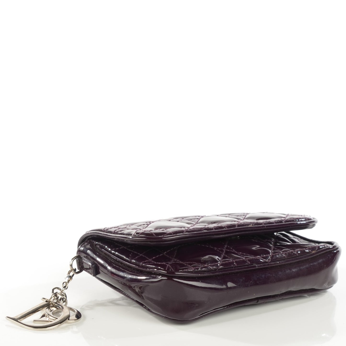 Patent Cannage Lady Dior Pochette Purple