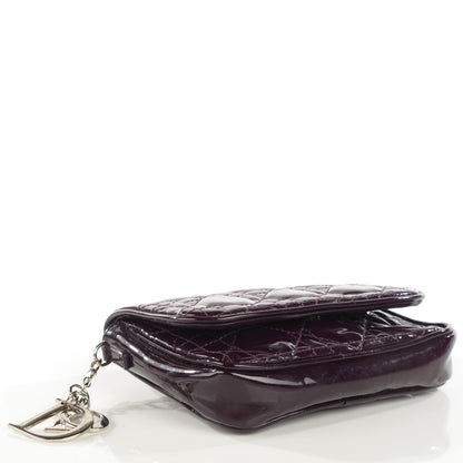 Christian Dior Patent Cannage Lady Dior Pochette Purple 4 of 9