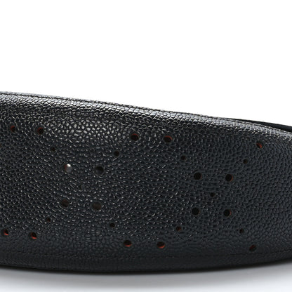 Chanel Caviar Perforated Messenger Bag Black 9 of 9