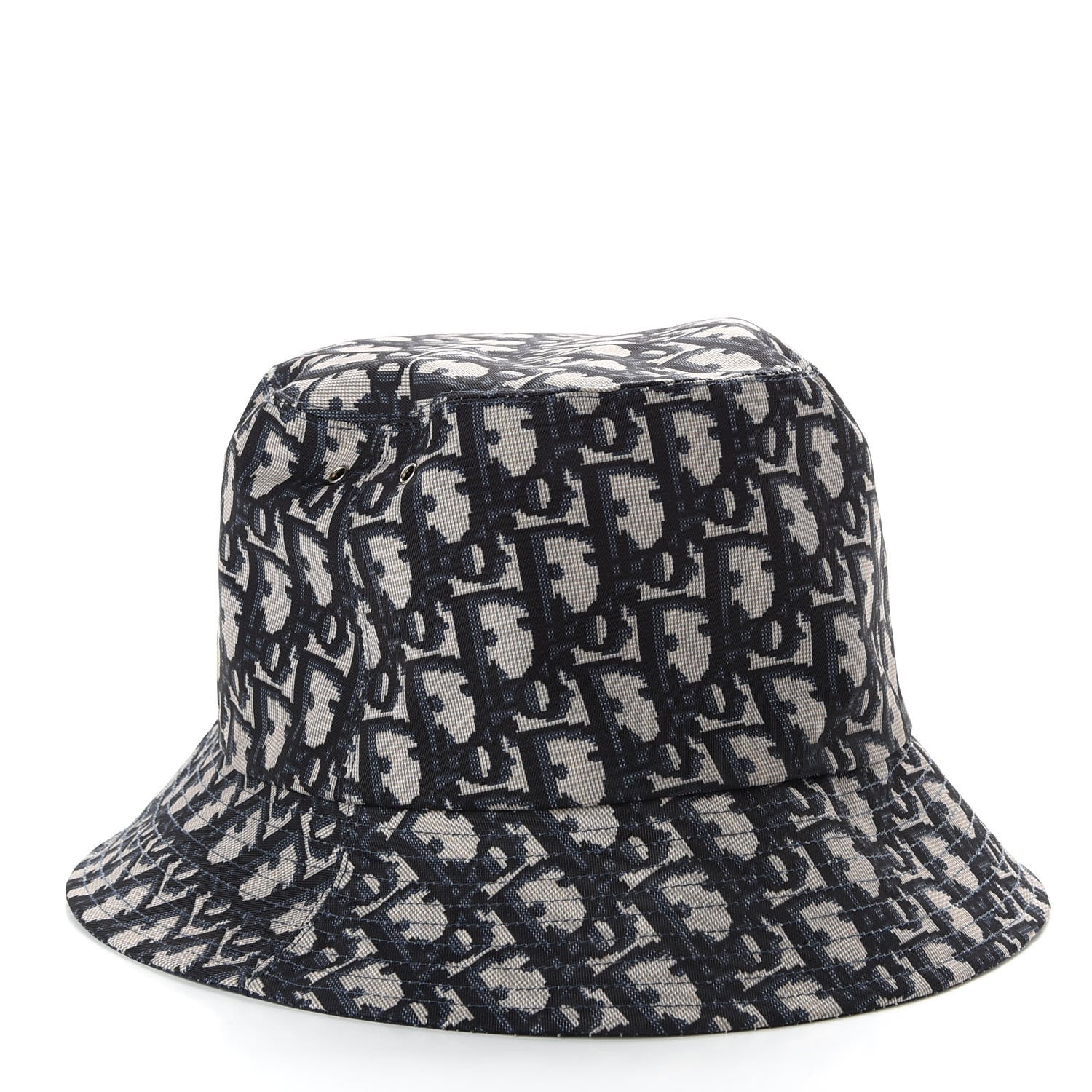 Christian Dior Oblique Reversible Teddy-D Brim Bucket Hat 57 Blue 8 of 9