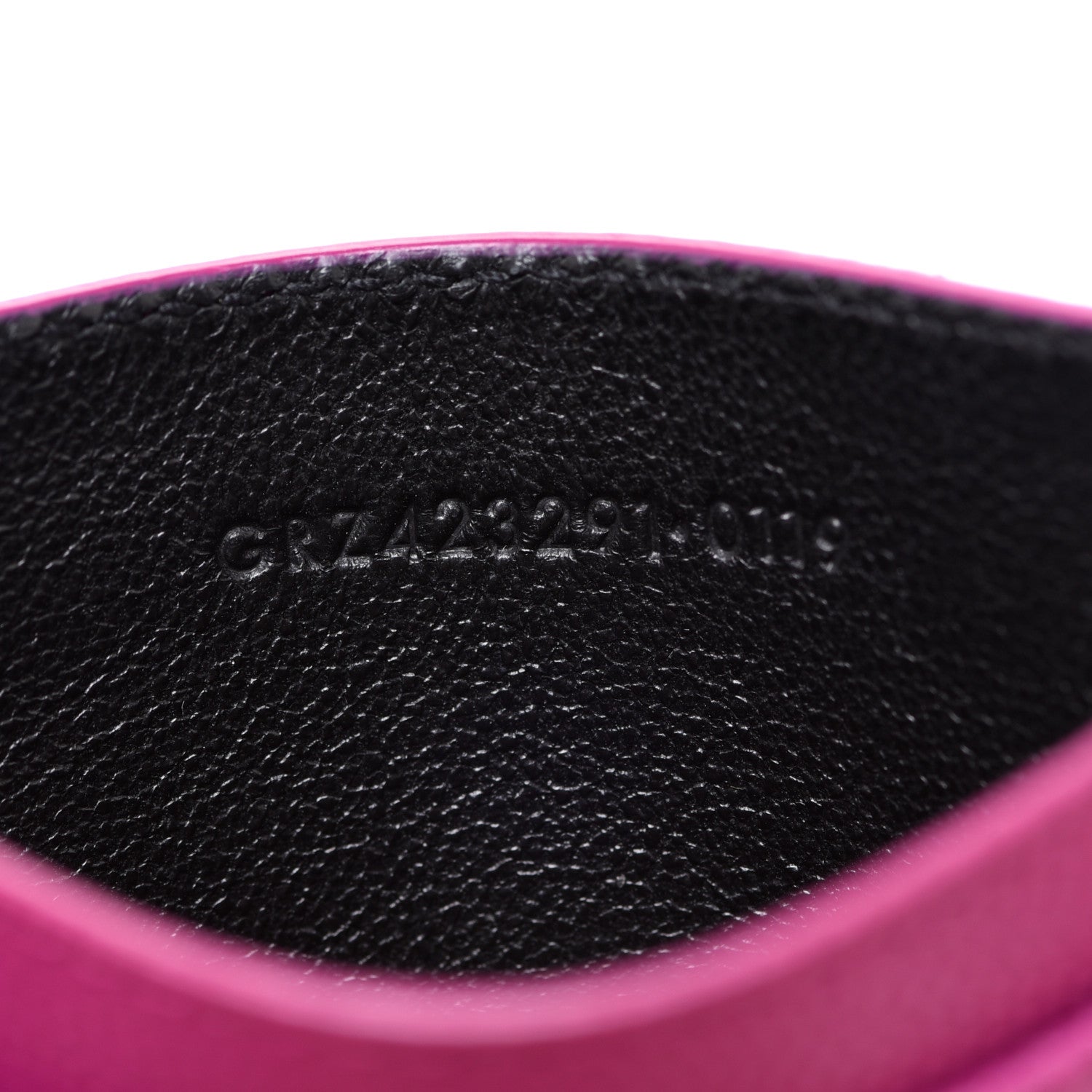 Saint Laurent Grain De Poudre Matelasse Chevron Monogram Credit Card Case Dark Grape 7 of 8