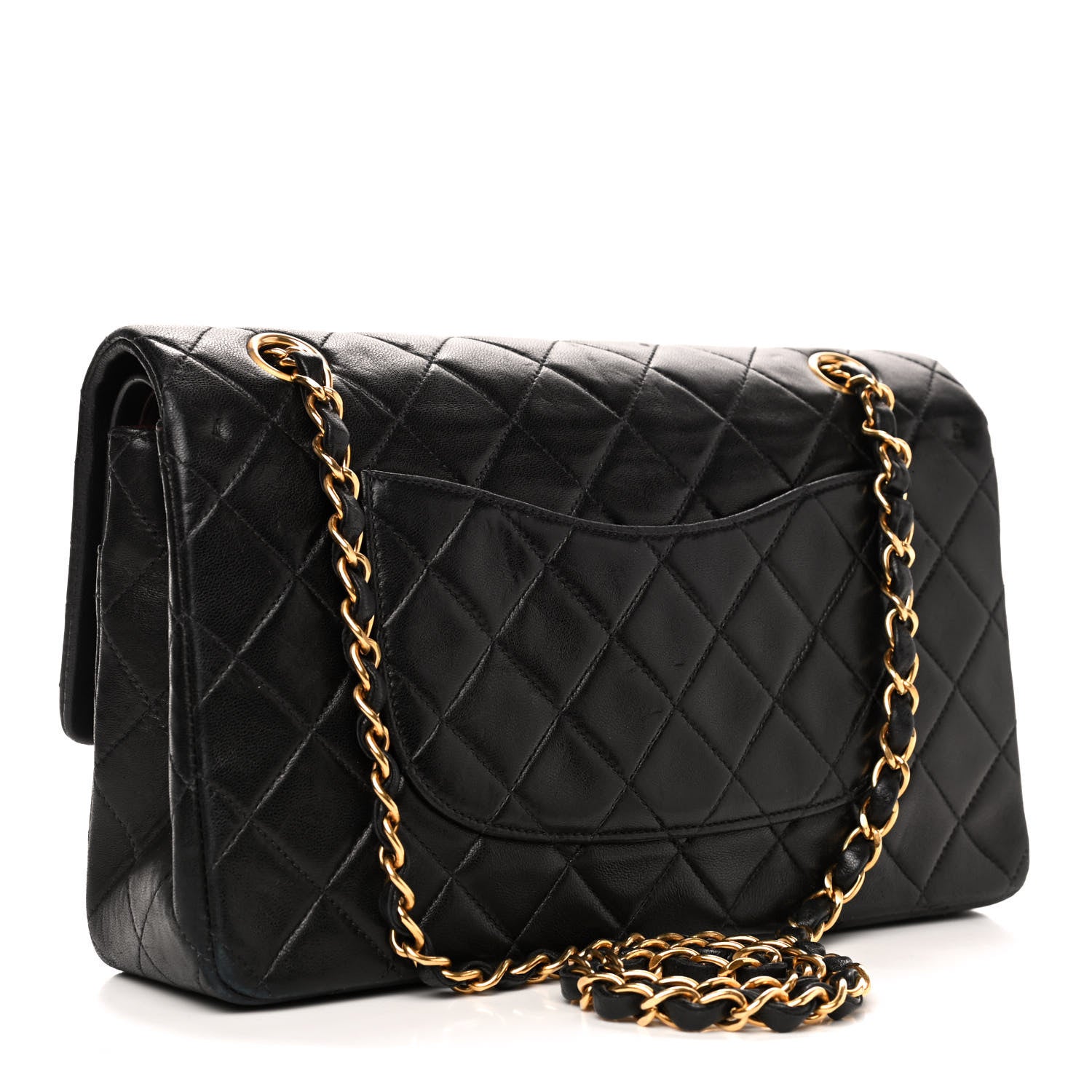 Chanel Lambskin Quilted Medium Double Flap Black 2 of 9